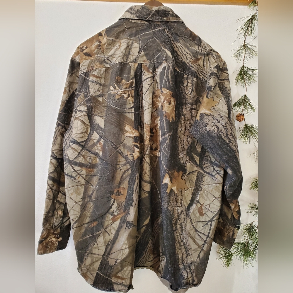 Wrangler Rugged Wear Heavyweight Realtree Hardwoods Camo Hunting Shirt XXL - Picture 3 of 12